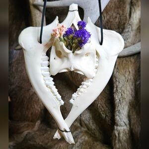 Unique Bone Art with Dried Flowers